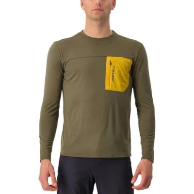 Abbildung von CASTELLI 4522506 304 UNLTD MERINO LS Sweatshirt Herren TARMAC/GOLDENROD Größe S