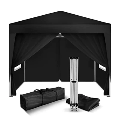 Abbildung von Kronenburg Partyzelt 2x2m Pavillon mit UV Schutz 50+ 0 bis 4 Seitenteile, Seitenteilen