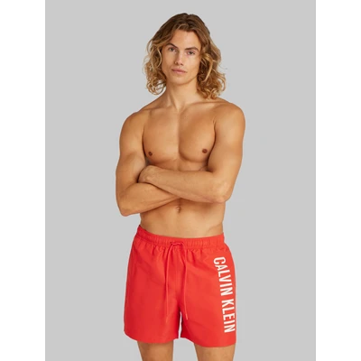 Abbildung von Calvin Klein Swimwear Medium Drawstring Badeshorts, Herren, Größe: Small, Flaming chili