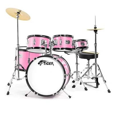 Abbildung von Tiger Jasmin JDS14 PK 5 teiliges Junior Schlagzeugset Rosa