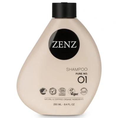 Abbildung von ZENZ Shampoo Pure No. 01 250 ml Duftneutral Aloe Vera, Bio Kokoswasser &amp; Avocadoöl Verbessert die Haarstärke und spendet Feuchtigkeit Silikonfrei Für alle Haartypen