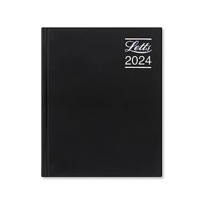 Abbildung von Letts Rhino 2024 Terminplaner A5 Tag pro Seite mit Terminen Schwarz