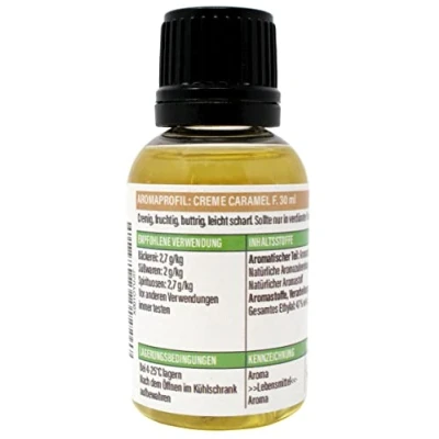 Abbildung von Creme Caramel Konzentrat 30 ml Super Aroma für die Lebensmittelindustrie und Enthusiasten Lebensmittelaroma Backaroma Aromatropfen Geschmackstropfen zum Kochen, Backen &amp; Mixen