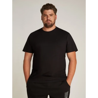 Abbildung von Calvin Klein Jeans PLUS Textured Monologo TEE Tshirt print, Herren, Größe: 3XL, Black