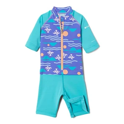 Abbildung von Columbia Sandy Shores™ Sunguard Suit Paisley Purple Seaside, Geyser 0 Monate
