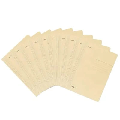 Abbildung von Original Falken 100er Pack Recycling Schnellhefter DIN A4 chamois. Made in Germany Blauer Engel Hefter Papphefter Kartonschnellhefter Schulhefter Pappordner Mappe Schulordner ideal für Schule und Uni