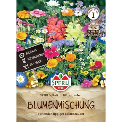 Abbildung von Sperli Blumensamen Mischung SPERLI&#039;s Balkon Blütenzauber 88046 einjährig Kübelgeeignet üppiger Balkonzauber Pflanzen Samen, Saatgut,