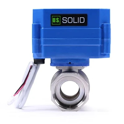 Abbildung von U.S. Solid 1&quot; Motorisierter Kugelhahn Edelstahl 220V AC (85V 265V AC), 2 Wege Elektrische Zonenventil Normalerweise Offen(N/O), Draht Auto Return Setup