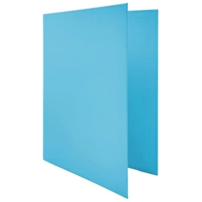 Abbildung von Raylu Paper® 4 x D Ringbuch 25 mm, A4 Ordner mit Ringen zur Aufbewahrung von Dokumenten, Größe 33,5 cm hoch 26 breit und breiter Rücken (Hellblau)