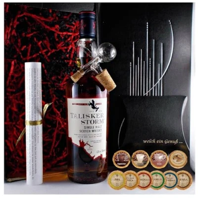 Abbildung von Geschenk Talisker Storm Single Malt Whisky + Glaskugelportionierer Edelschokoladen