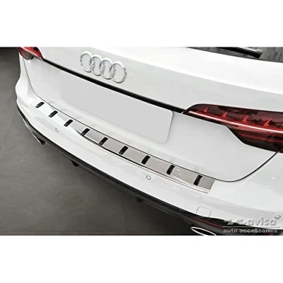 Abbildung von Avisa Edelstahl Heckstoßstangenschutz kompatibel mit Audi A4 Avant B9 (inkl. S Line) 2015 2019 &amp; Facelift &#039;Strong Edition&#039;, Silber