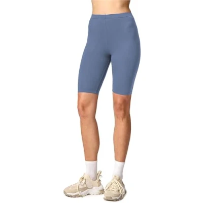 Abbildung von Merry Style Damen Sport Leggings kurz Sportleggings Radlerhose Sporthose aus Viskose MS10 145 (Jeans, XL)