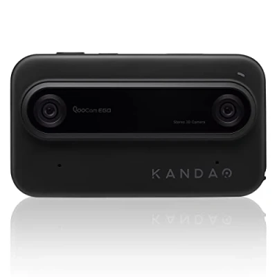 Abbildung von KanDao 3D Digitalkamera, 2.54&quot; Touchscreen 60Mbps Stereoskopische Kamera, Bildstabilisierung Stabilisierung, Foto &amp; Video, Vlog VR QooCam EGO, Schwarz.