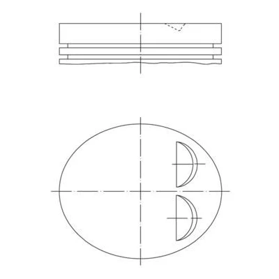 Abbildung von Kolben MAHLE ORIGINAL 039 PI 00122 000