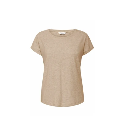 Abbildung von b.young Pamila Tshirt basic, Damen, Größe: Large, Roasted cashew melange