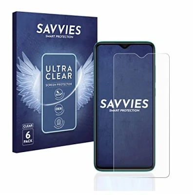 Abbildung von Savvies 6 Stück Schutzfolie für Xiaomi Redmi Note 8 Pro Displayschutz Folie Ultra Transparent