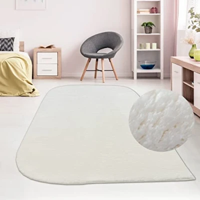 Abbildung von Teppich Traum Schlafzimmerteppich rutschfest abgerundete Ecken Creme, 160 x 230 cm