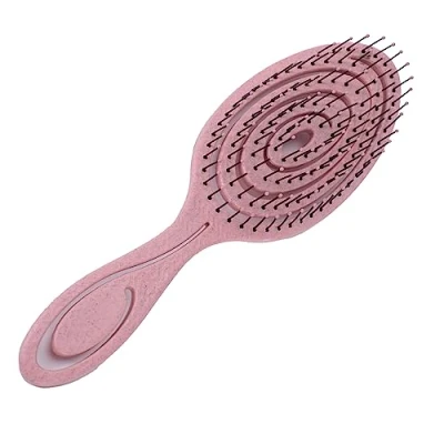 Abbildung von CAISHA Nasshaar Haarbürste Ohne Ziepen Entwirrbürste Rosa Spiralfeder Kopfhautschonend Alle Haartypen K108