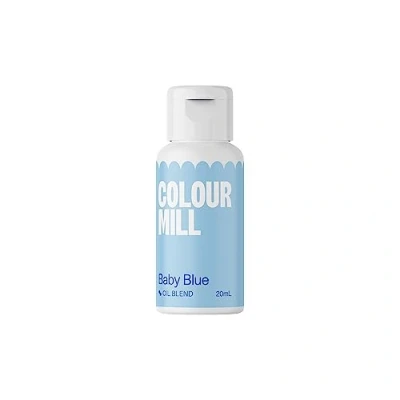 Abbildung von Colour Mill Oil Blend Baby Blue Lebensmittelfarbe auf Ölbasis Lebensmittelfarben für Schokolade, Fondant, Cupcakes, Kuchen, Backen, Macaron Food Coloring Tortendeko 20ml