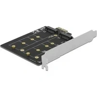 Abbildung von PCI Express x1 Karte zu 2 x intern M.2 Key B, Adapter