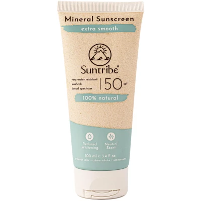Abbildung von Suntribe Active Natural Mineral Sunscreen SPF 50 Sonnenschutz, Größe: 100 ml, White