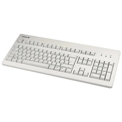 Abbildung von CHERRY G80 3000, Kabelgebundene Mechanische Tastatur, Deutsches Layout (QWERTZ), USB Anschluss, Robust, Programmierbare Tasten, MX BLACK Switches, Hellgrau