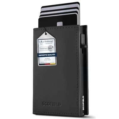 Abbildung von SF SCOFIELD Duality Magflip Premium Slim Wallet Kartenetui 9 10 Karten Geldbeutel Herren Portemonnaie RFID Schutz Kreditkartenetui Smart Wallets for Men Geldbörse