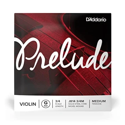 Abbildung von D&#039;Addario Geigensaiten Prelude Violin Strings J814 3/4M 3/4 Scale, Medium Tension Single G String