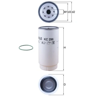Abbildung von MAHLE ORIGINAL KC 296D Kraftstofffilter Anschraubfilter DAF: XF