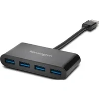 Abbildung von Kensington USB 3.0 Hub mit 4 Anschlüssen, Übertragungsgeschwindigkeit bis 5 Gbit/s Plug and Play, HP, Dell, Windows, Macbook, K39121EU