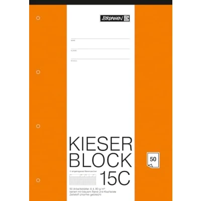 Abbildung von BRUNNEN Klebeband 1042925 KIESER Block A4 07 0015 C, 5 mm kariert, Lin.
