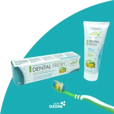 Abbildung von ActivOzone Ozone Dental Fresh, Zahnpasta mit Oliven und Sonnenblumenöl, Aloe Vera Minzöl, ohne Fluor, 75 ml