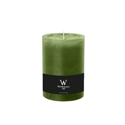 Abbildung von Wiedemann Marble Rustik Kerzen, Stumpenkerzen, Olive 140 x Ø 98 mm