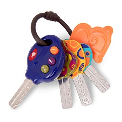 Abbildung von B. toys Luckeys Spielzeugschlüssel Blau für Kinder und Babys Autoschlüssel Spielzeug mit Licht Geräuschen Baby ab 10 Monaten