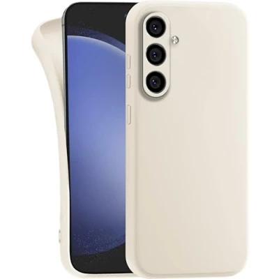 Abbildung von MyGadget Hülle für Samsung Galaxy S23 FE robuste Silikon Schutzhülle TPU Case Slim Silikonhülle Back Cover Kratzfest Handyhülle Matt Creme