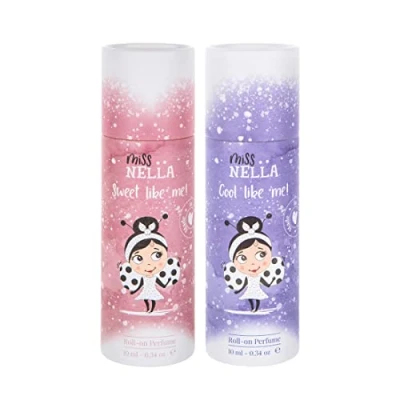 Abbildung von Miss Nella 2 Perfume set [Cool Like Me/Sweet Me] Safe &amp; Non Toxic Roll On Oil for Toddlers, children and teens, Natural Based Formula