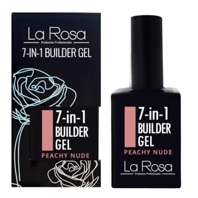 Abbildung von LaRosa 7 in 1 BUILDER Gel a Bottle UV Aufbaugel für Nageldesign und Nailart 15 ml PEACHY NUDE