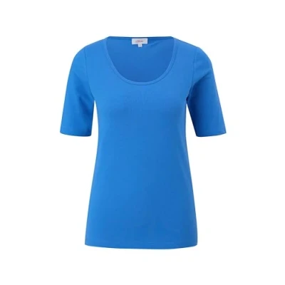 Abbildung von s.Oliver MIT Uausschnitt Tshirt basic, Damen, Größe: 34, Royalblau