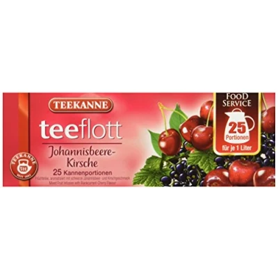 Abbildung von Teekanne Teeflott Johannisbeere Kirsche (Teebeutel), 2er Pack (2 x 125 g)