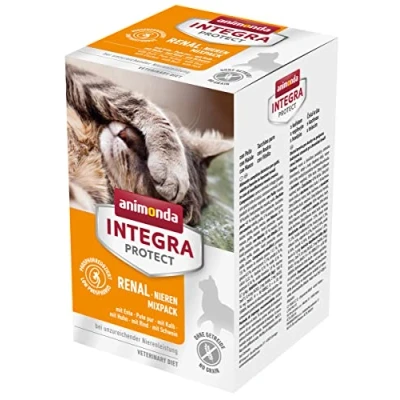 Abbildung von animonda INTEGRA PROTECT Katzenfutter nass Renal (Nieren) Mix (6 x 100g), vom Tierarzt empfohlen bei Niereninsuffizienz, mit Veterinären entwickeltes Diätalleinfutter für erwachsene Katzen