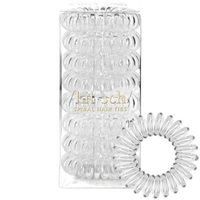 Abbildung von Kitsch Spiral Hair Ties for Women Coil Thick Hair, No Crease Tie, Damage, Coils &amp; Phone Cord Thin Spiral, 8pcs (Transparent)