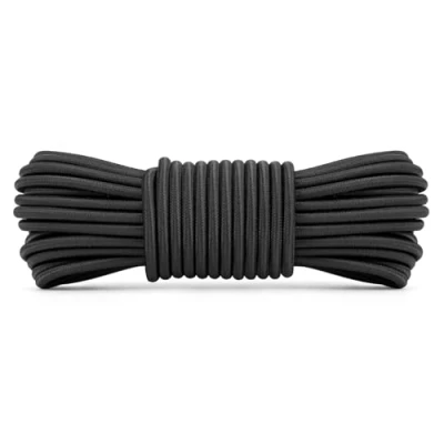 Abbildung von Abma Cord Gummiseil Expanderseil 4mm 10M Gummischnur UV Beständig Planenseil 100% Dehnung Spannseil für Plane, Anhängerplane, Sonnensegel, Zelte, Banner Schwarz