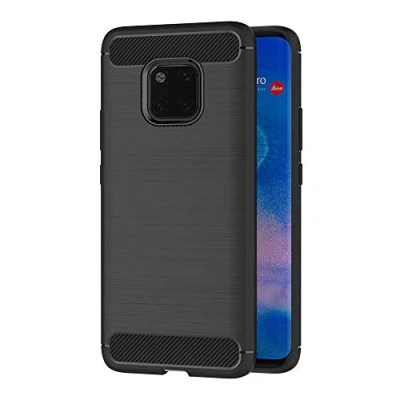Abbildung von AICEK Huawei Mate 20 Pro Hülle, Schwarz Silikon Handyhülle für Schutzhülle Karbon Optik Soft Case (6,39 Zoll)