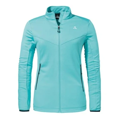 Abbildung von Schöffel Damen Fleece Jacket Svardalen L, schnell trocknende Fleecejacke mit Kragen, funktionales Outdoor Fleece, Reißverschluss Taschen und elastischem Saum, medium turquoise, 46