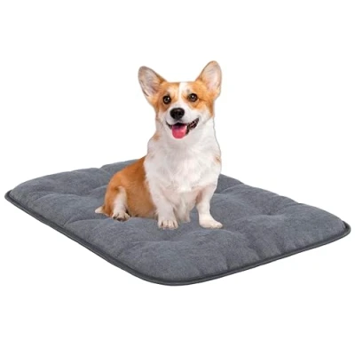 Abbildung von MyBestBuddy Hundekissen Pik grau 60x40 cm S, allergikerfreundlich (100% Polyester) rutschfest, 40C waschbar mit flauschigem Stoffbezug Hundematte BZW. Hundebett für kleine Hunde, 60 x 40