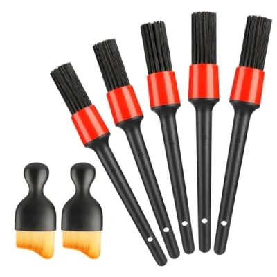 Abbildung von MXTIMWAN 7 Stück Auto Detailing Bürsten, Reinigungsbürsten Set, Ultrasoft Reinigungspinsel, Pinsel für Auto, Innen und Außenraum Autopflege