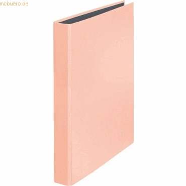 Abbildung von Original Falken PastellColor Ringbuch. Made in Germany. 2 D Ring Mechanik DIN A4 Füllhöhe 25 mm Pfirsich Orange Kalender Organizer Ordner Hefter Plastikordner ideal für Büro und Schule