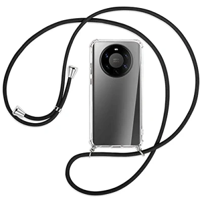 Abbildung von mtb more energy® Handykette kompatibel mit Huawei Mate 40 Pro Plus, Pro+ (6.67&#039;&#039;) schwarz Smartphone Hülle zum Umhängen Anti Shock Full TPU Case