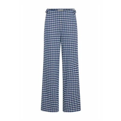 Abbildung von ICHI Ihkate CHECL Stoffhose, Damen, Größe: Medium, Medieval blue check