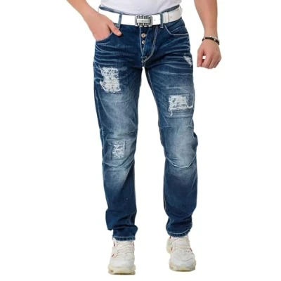 Abbildung von Cipo &amp; Baxx Jeans Slim Fit, Herren, Größe: 38x32, Blauw